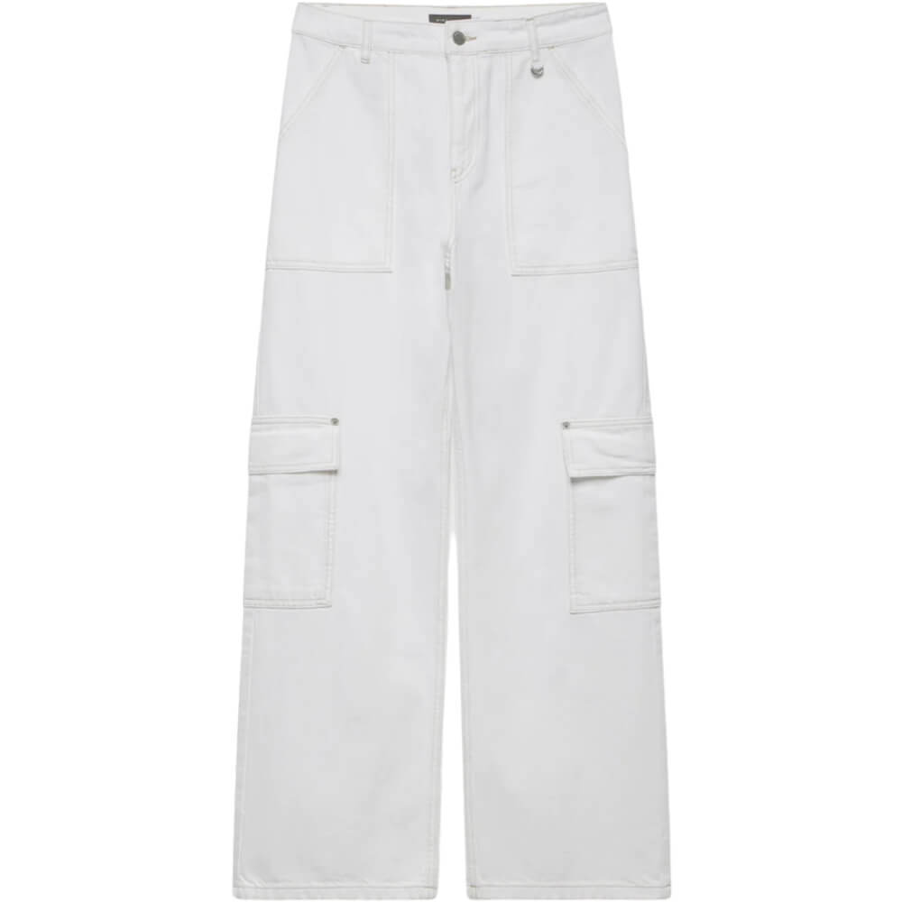 Mint Velvet White Cargo Wide Jeans